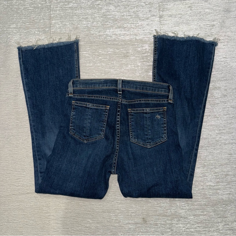 Rag & Bone Dark Indigo Straight Leg Jeans w/ slight flare